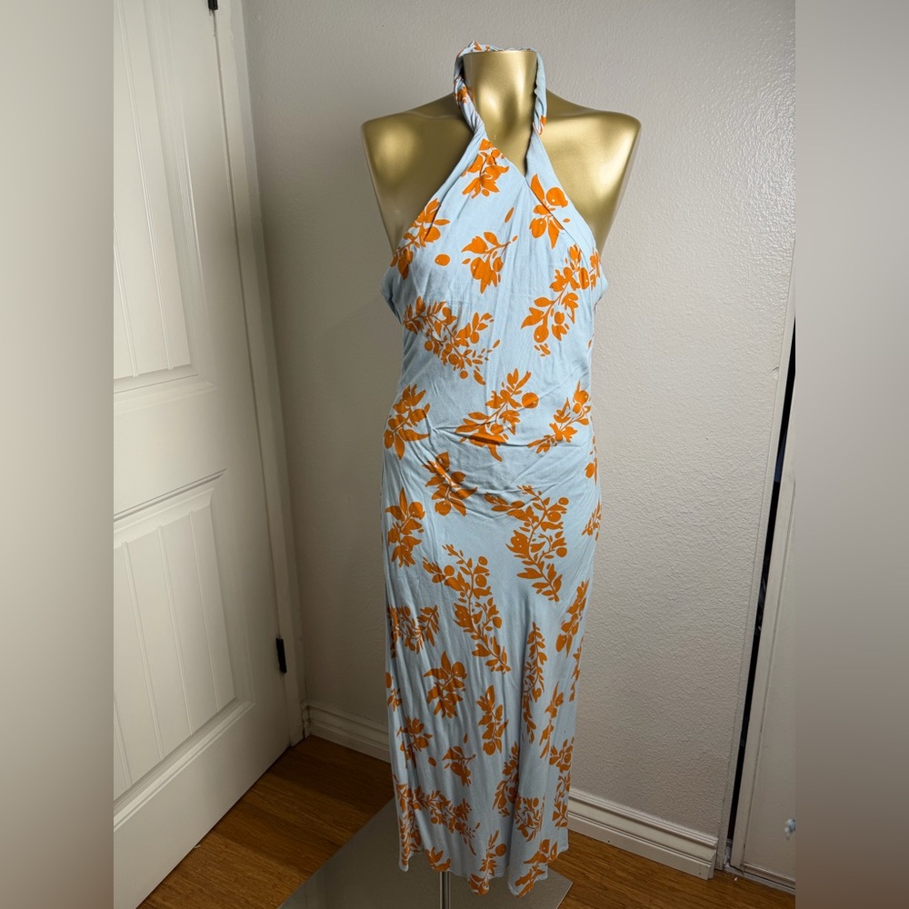 HELLO MOLLY LEAVE ME LOVING YOU MIDI DRESS BLUE 6 - Picture 7 of 11